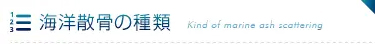 海洋散骨の種類